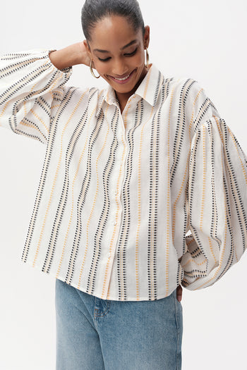 Gömlek Yaka Uzun Kollu Düğmeli Regular Çok Renkli Gömlek