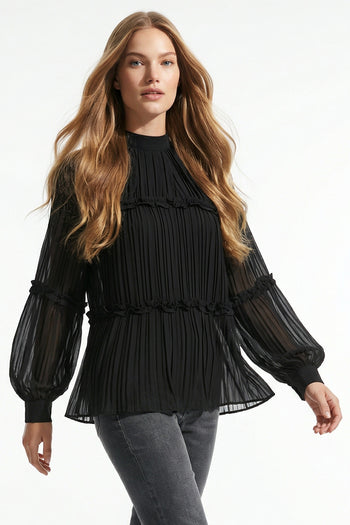 Pilise Detaylı Regular Bluz