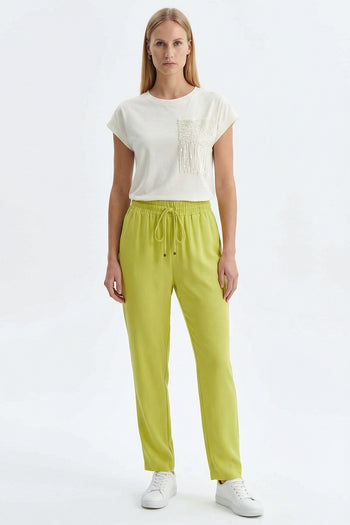 Bağcık Detaylı Regular Pantolon