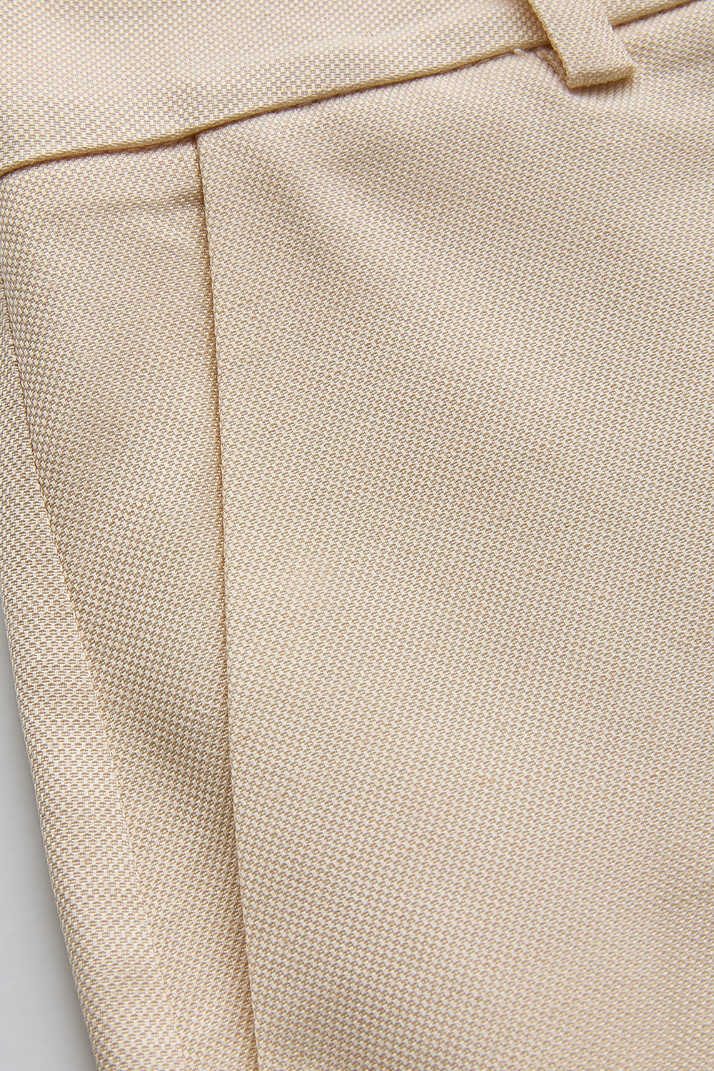 Kemerli Duble Paçalı Bej Şort