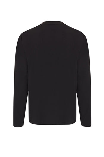 Bisiklet Yaka Uzun Kollu İşlemeli Dokuma Bluz