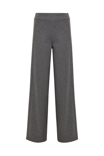 Beli Bağcıklı Regular Örme Pantolon