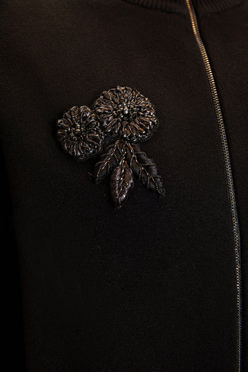 Fermuarlı Dik Yaka Uzun Kollu Regular Triko Hırka