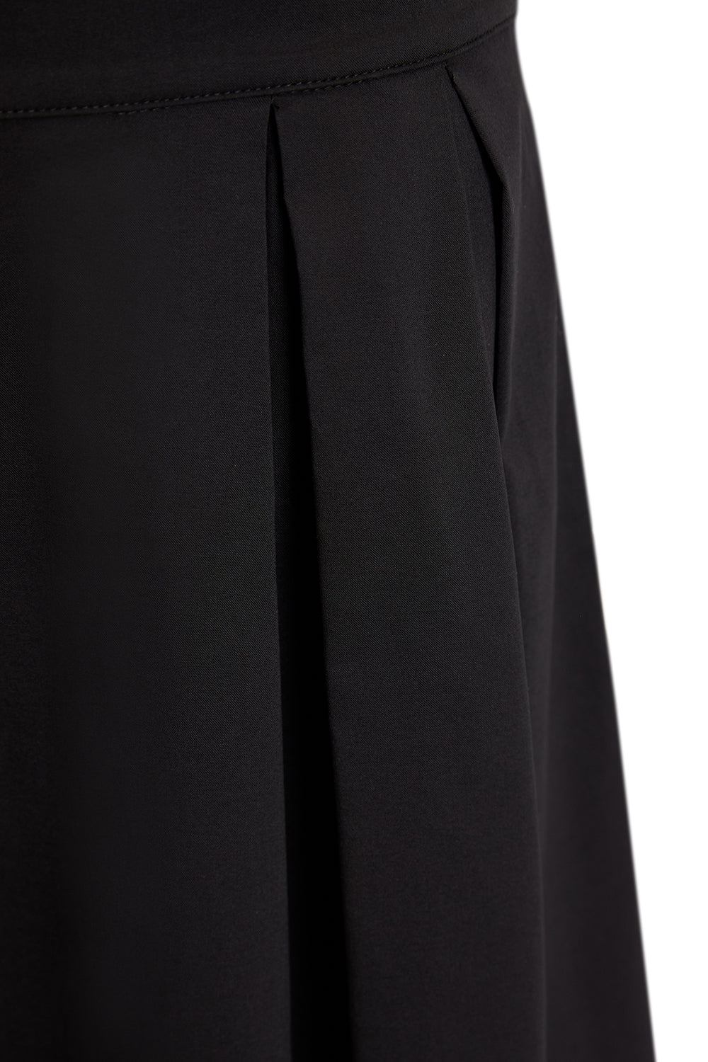 Pileli Cepli Dokuma Midi Etek