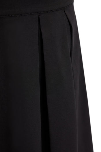 Pileli Cepli Dokuma Midi Etek