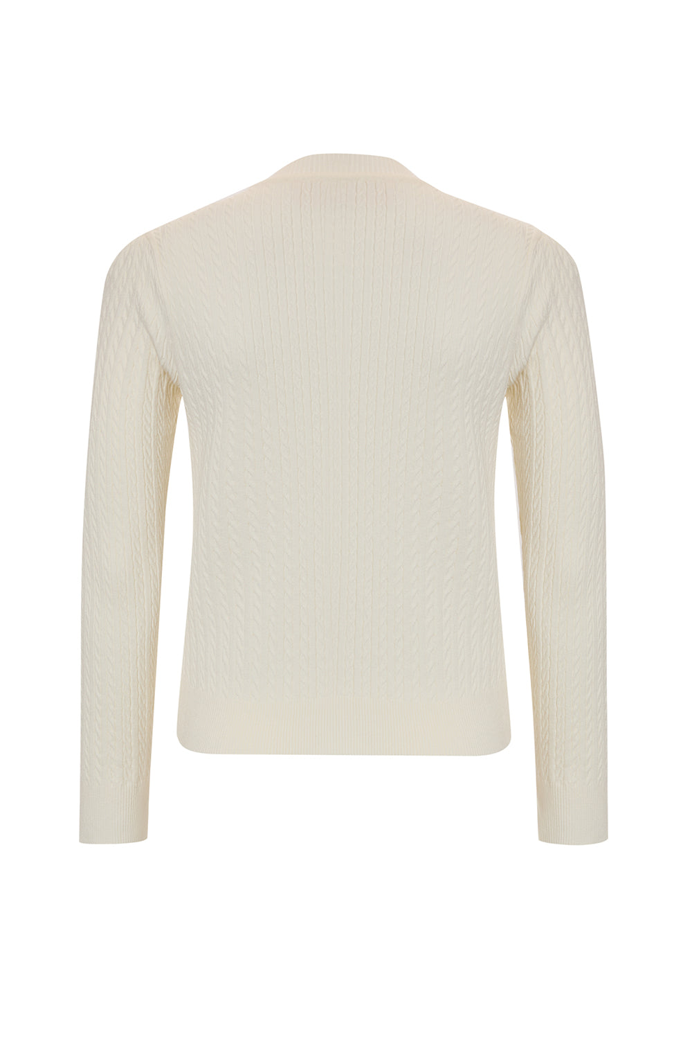 Uzun Kollu Bisiklet Yaka Çiçek İşlemeleri Triko Kazak