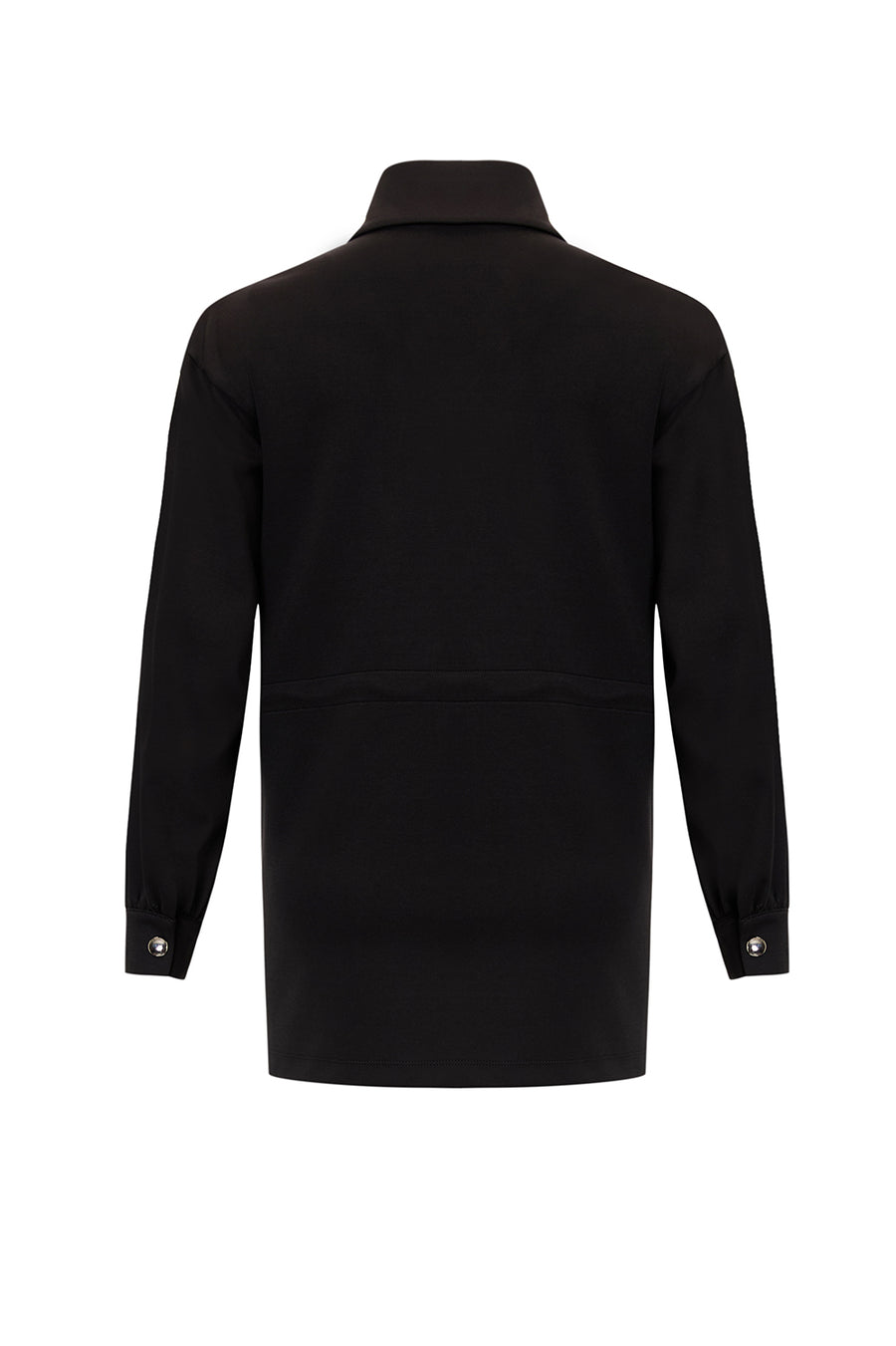 Beli Bağcıklı Örme İşlemeli Sweatshirt