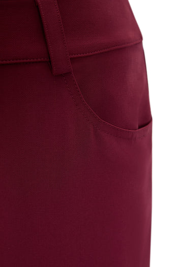 Geniş Paça Yüksek Bel Cepli Dokuma Pantolon