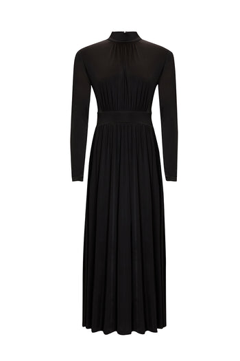 Balıkçı Yaka Uzun Kollu Midi Örme Regular Elbise