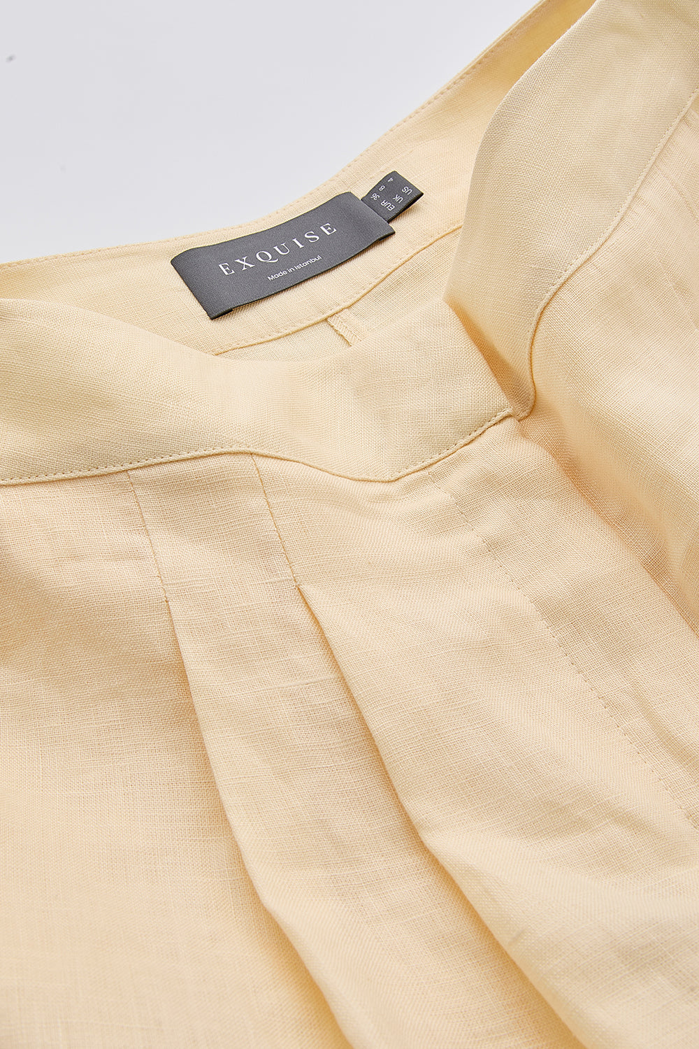 Cepli Fermuarlı Culotte Regular Keten Tereyağı Pantolon