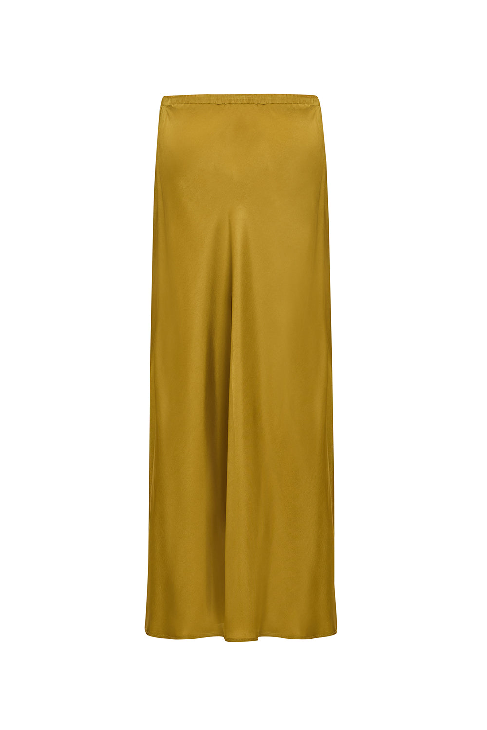 Saten Yüzeyli Bağcıklı Regular Dokuma Midi Etek