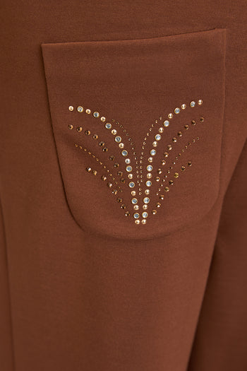 Beli Bağcıklı Regular Örme Pantolon