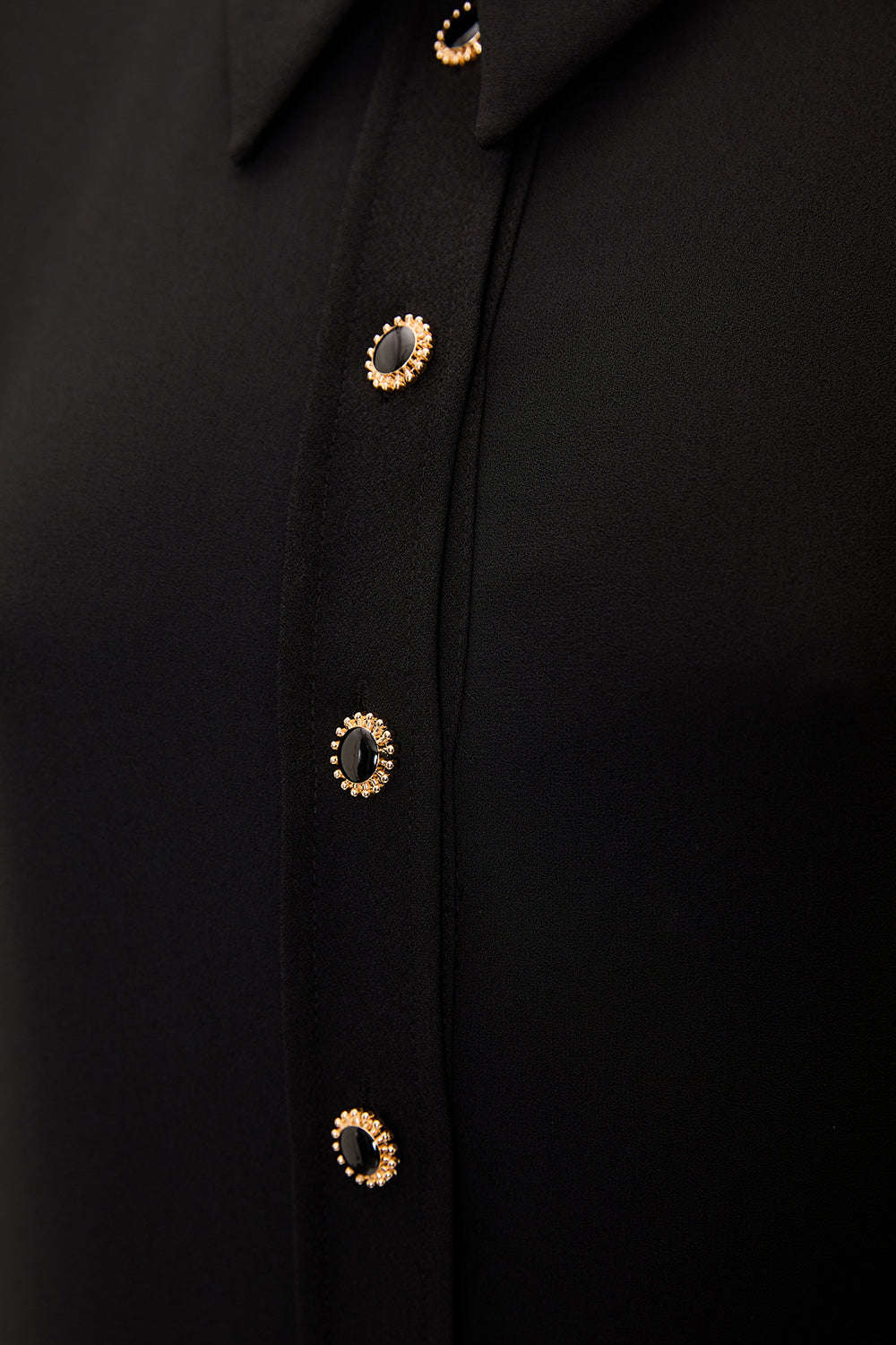 Gömlek Yaka Düğmeli Astarlı Regular Midi Elbise