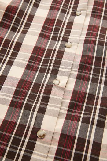 Arka Pilili Uzun Kollu Slim Fit Çıt Çıtlı Çok Renkli Gömlek