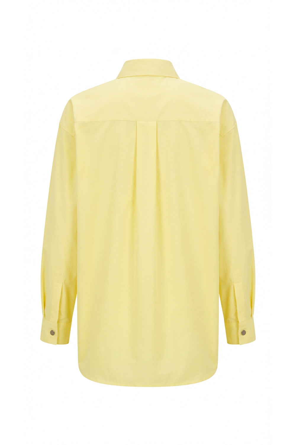 Gömlek Yaka Uzun Kollu Manşetli İşlemeli Regular Açık Sarı Gömlek