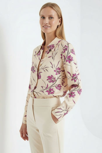 Çiçekli Uzun Gömlek