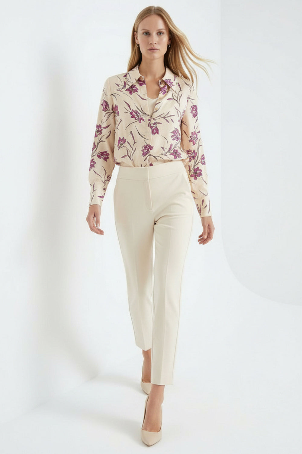 Çiçekli Uzun Gömlek