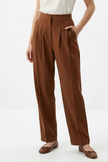 Modern Düz Kesim Pamuklu Pantolon