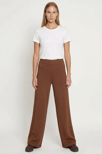 Beli Bağcıklı Regular Örme Pantolon