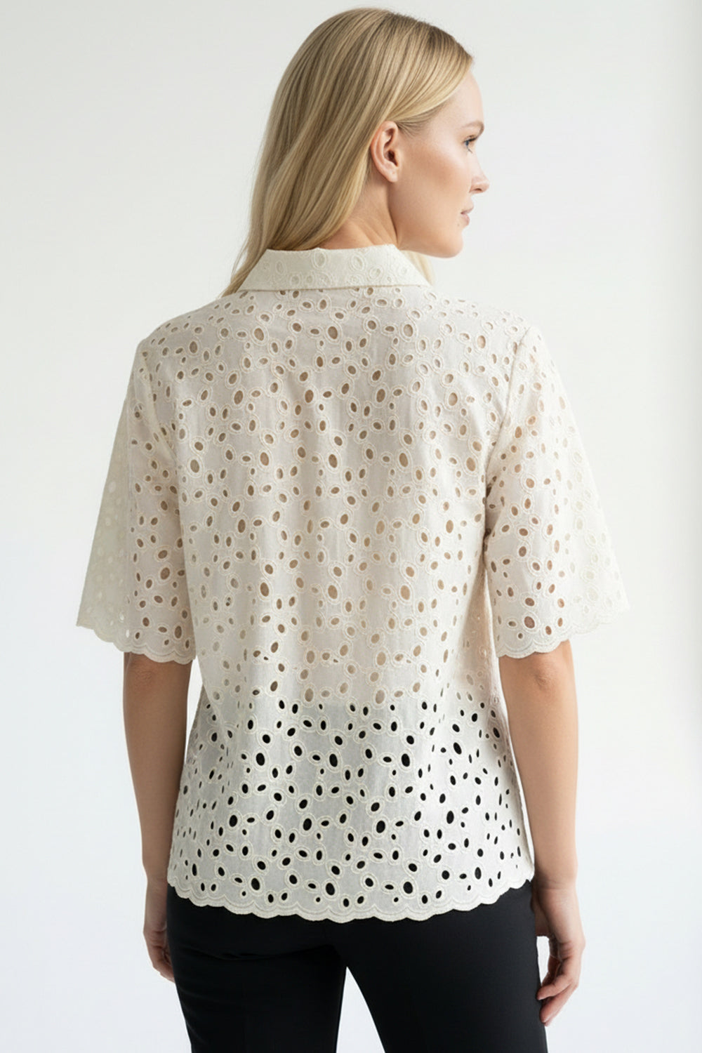 Fisto Desenli Pamuklu Regular Kısa Gömlek