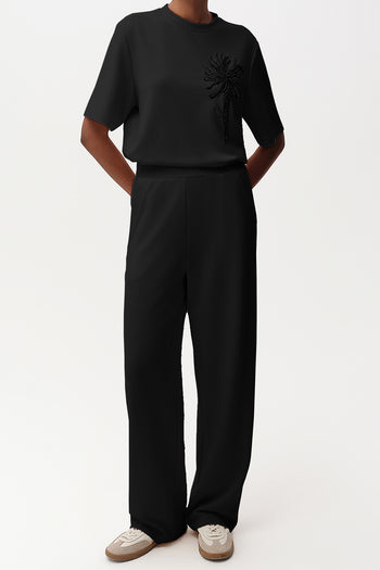 Geniş Paça Regular Örme Pantolon