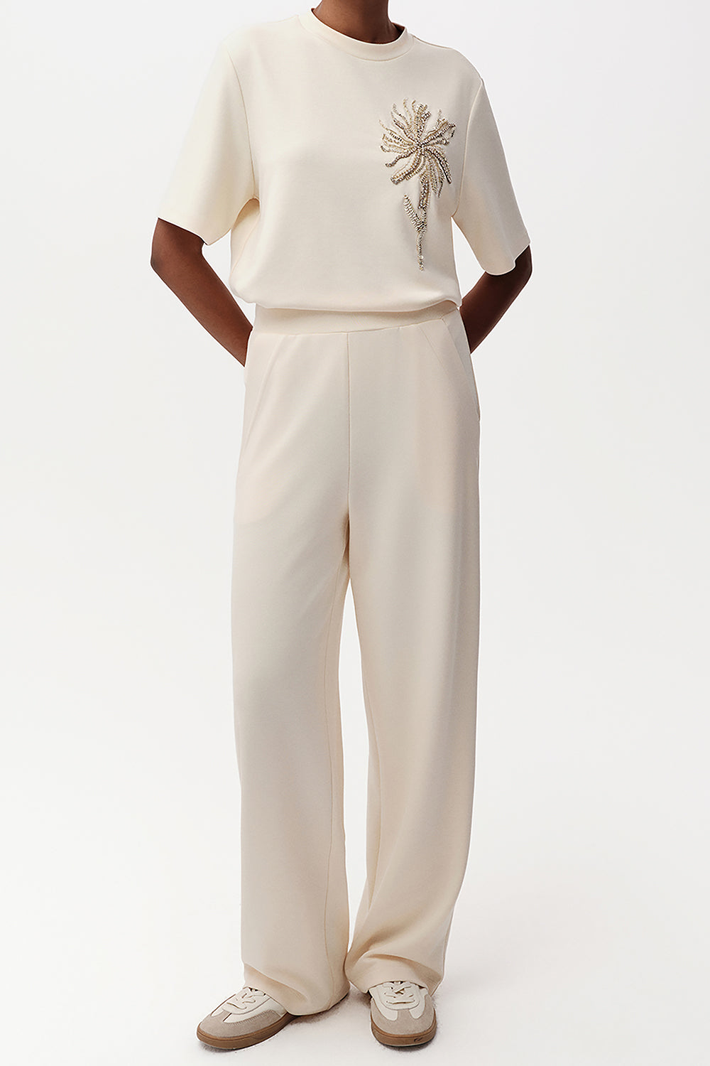 Geniş Paça Regular Örme Pantolon