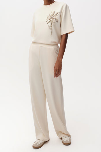 Geniş Paça Regular Örme Pantolon