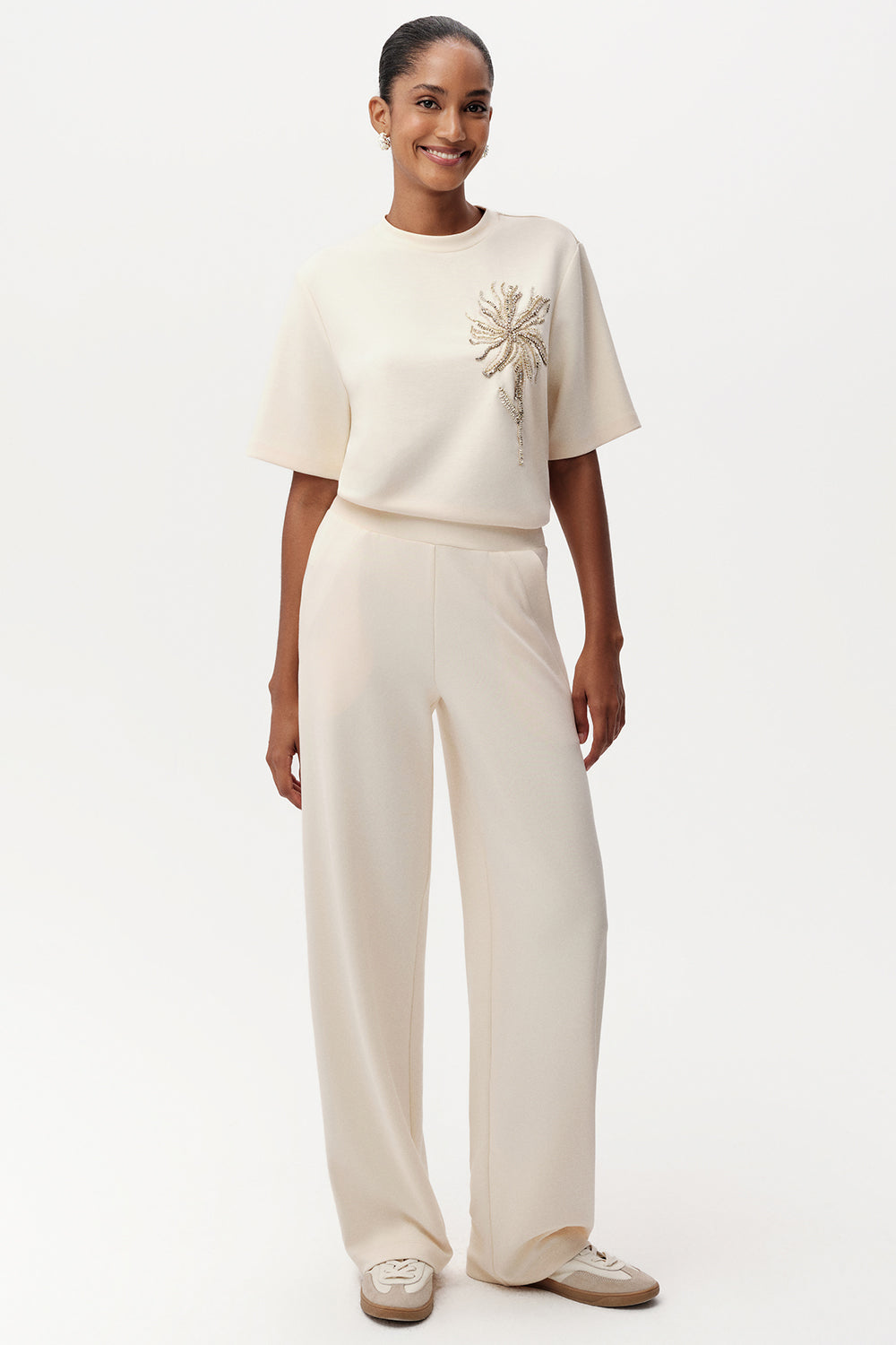 Geniş Paça Regular Örme Pantolon