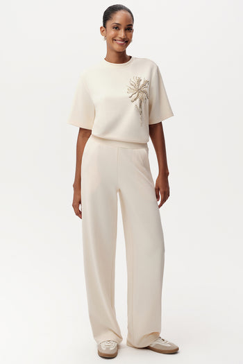 Geniş Paça Regular Örme Pantolon