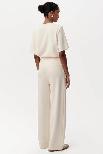 Geniş Paça Regular Örme Pantolon