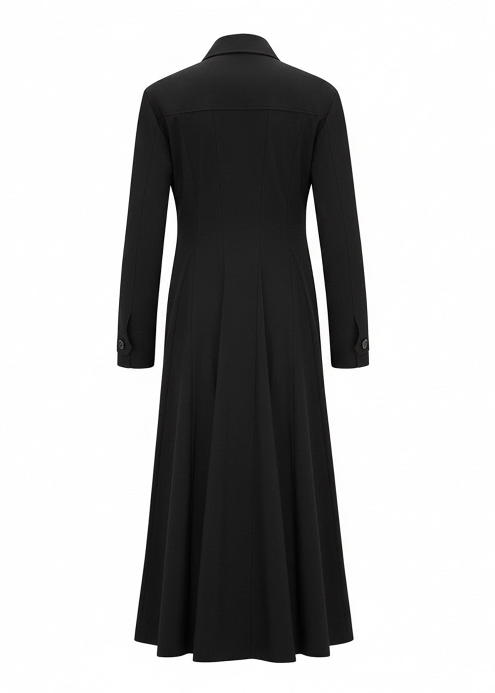 Gold Düğme Detaylı Kruvaze Dokuma Midi Blazer Elbise