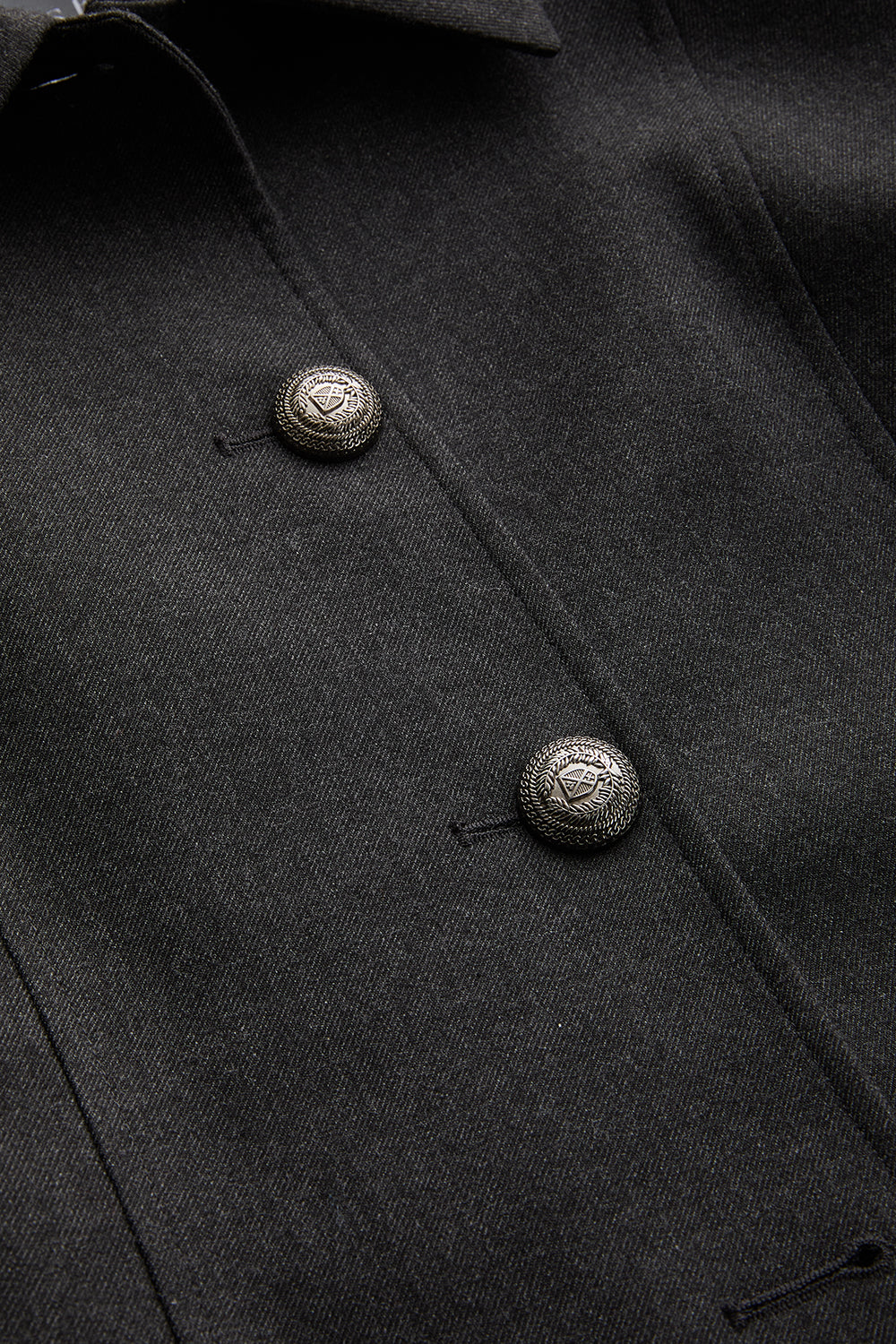 Kapak Cepli Astarlı Slim Fit Gri Ceket