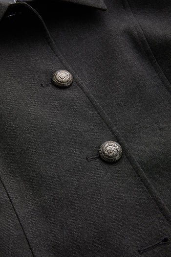 Kapak Cepli Astarlı Slim Fit Gri Ceket