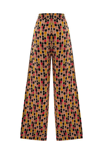 Geometrik Desenli Renkli Pantolon