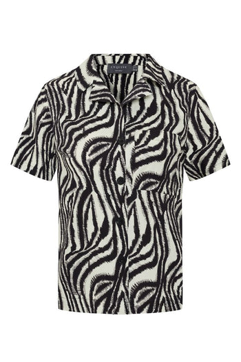 Zebra Desenli Pamuklu Regular Gömlek