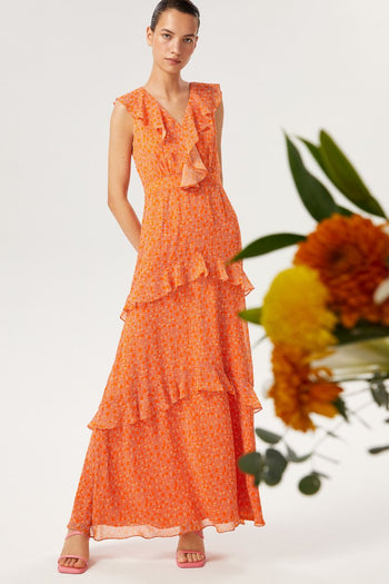 Volanlı Kolsuz Elbise