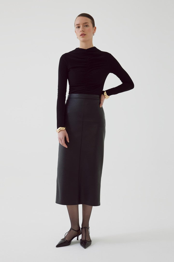 Eko Deri Slim Fit Siyah Etek