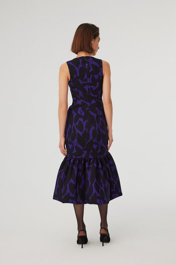 V Yakalı Maxi Elbise