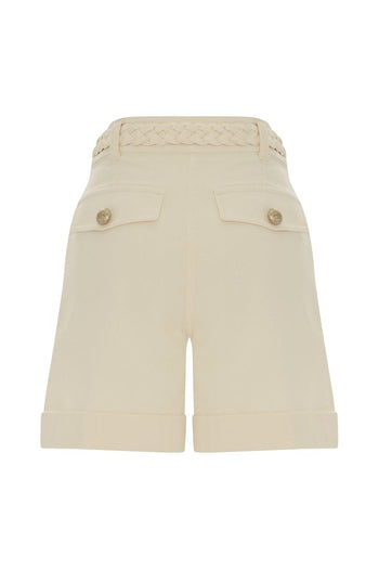 Bel Detaylı ve Cepli Şort