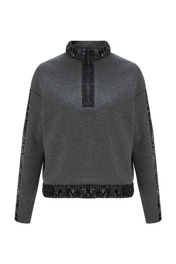 Şerit Detaylı Sweatshirt