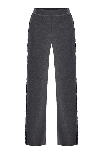 Şerit Detaylı Örme Pantolon