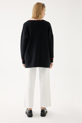 Cepli Oversize Triko Hırka