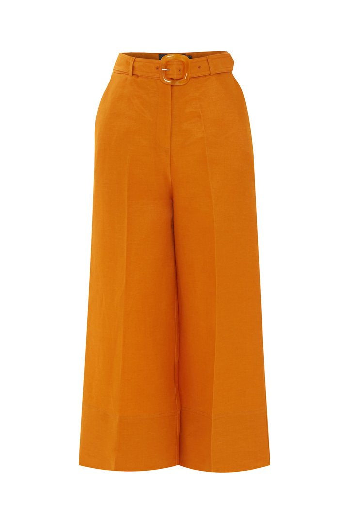 Kemerli Bol Paça Regular Pantolon