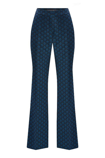 Desenli Slim Fit Pantolon