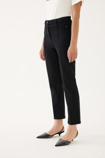 Yüksek Bel Denim Pantolon