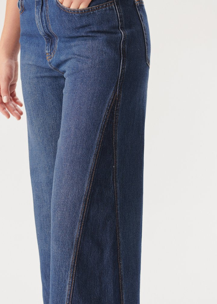 Yüksek Bel Flare Denim Pantolon