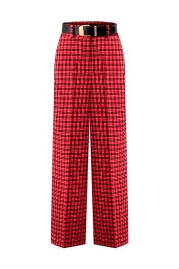 Desenli Bol Paça Pantolon