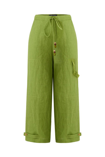 Bol Paça Keten Pantolon