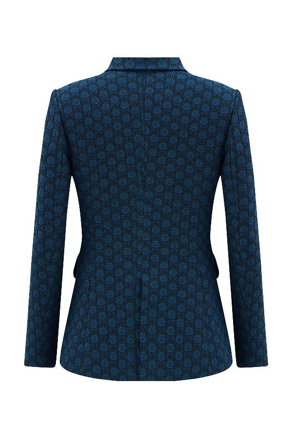 Slim Fit Desenli Ceket