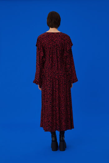 Desenli Midi Elbise